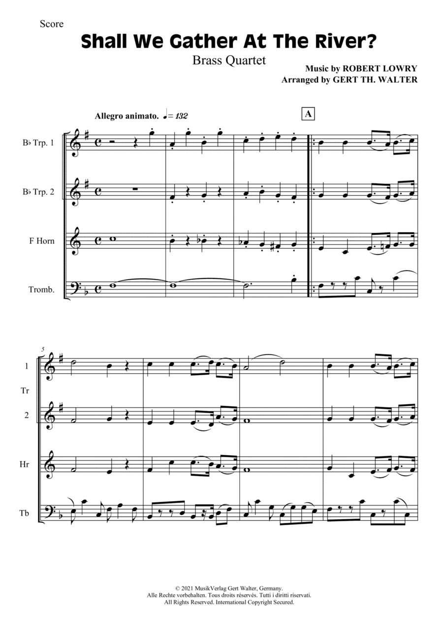 Shall We Gather At The River (arr. Gert Th. Walter)