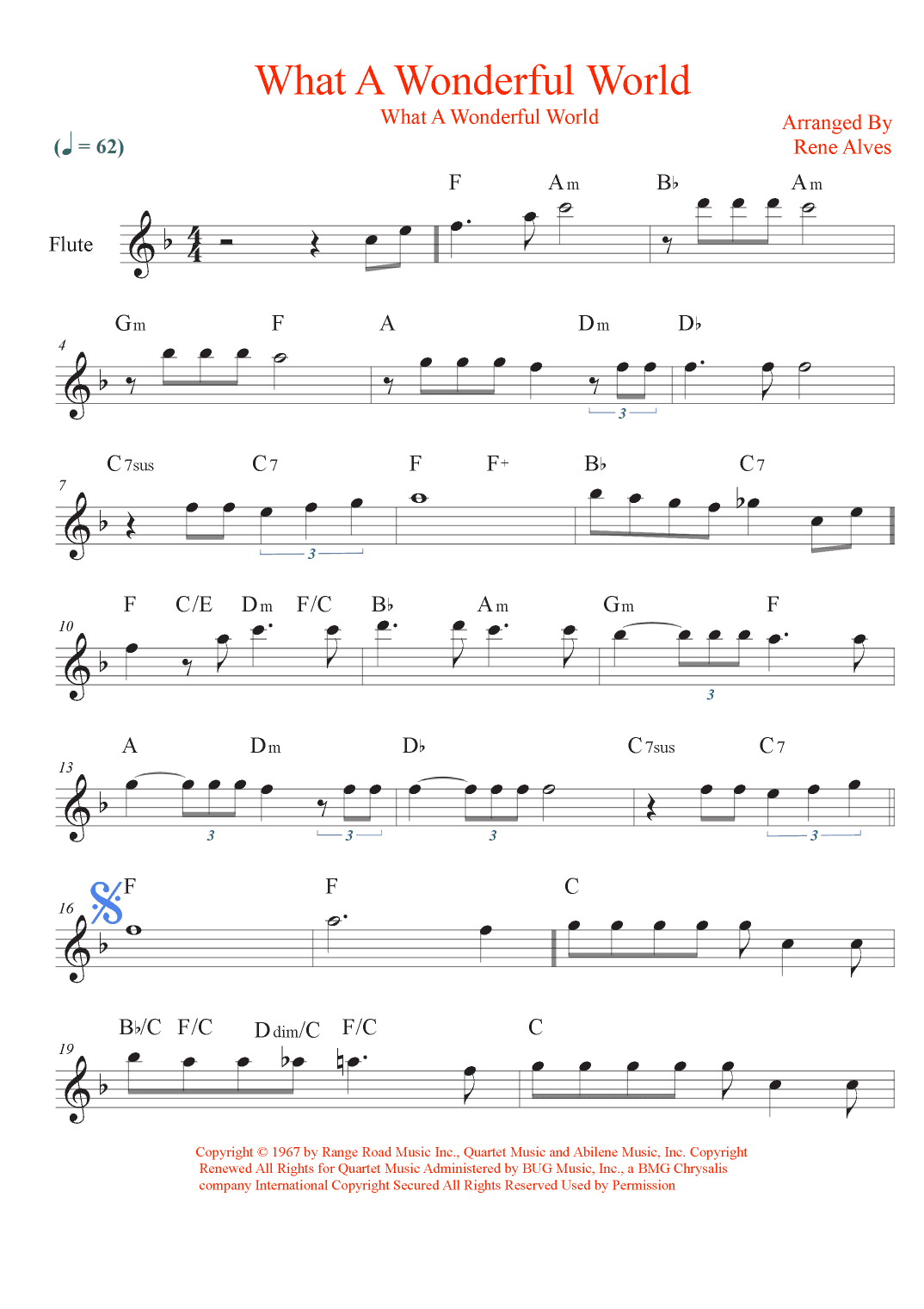 What A Wonderful World (arr. Rene Alves)