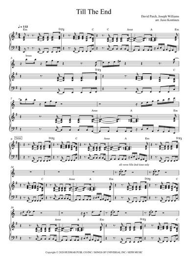 Till The End (arr. Jussi Kontinen)