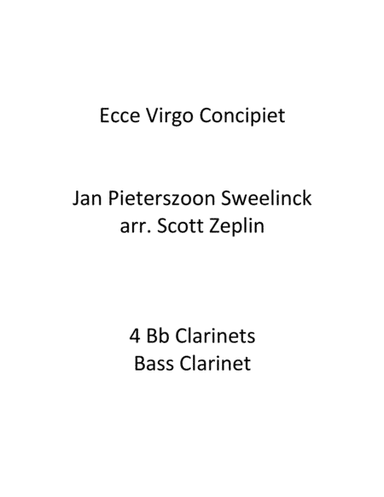 Ecce Virgo Concipiet (arr. Scott Zeplin)