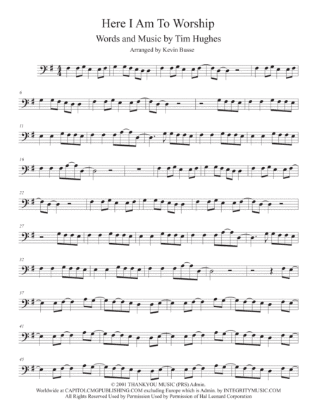Here I Am To Worship (arr. Kevin Busse)