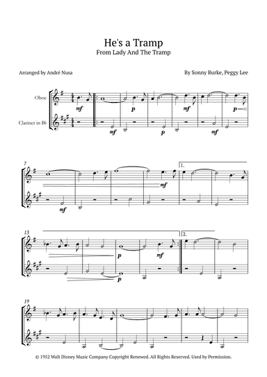 He's A Tramp (arr. André Nusa)