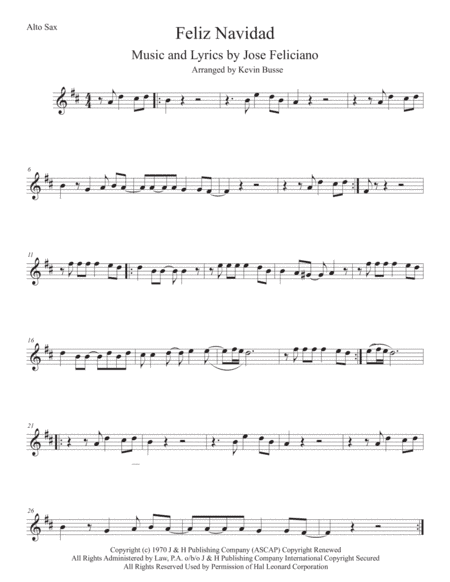 Feliz Navidad (arr. Kevin Busse)