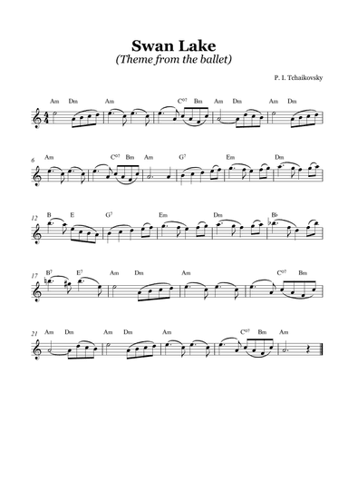 Swan Lake (arr. Gabriel Oliveira)