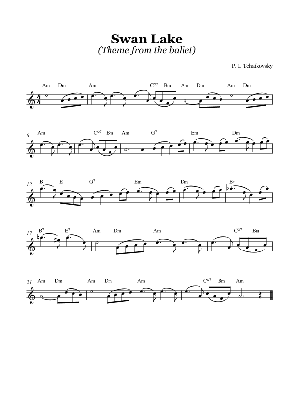 Swan Lake (arr. Gabriel Oliveira)