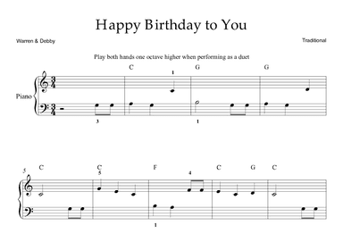 Happy Birthday To You (arr. Warren & Debby)