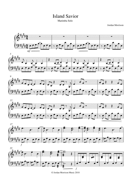 Island Savior - Solo for Marimba