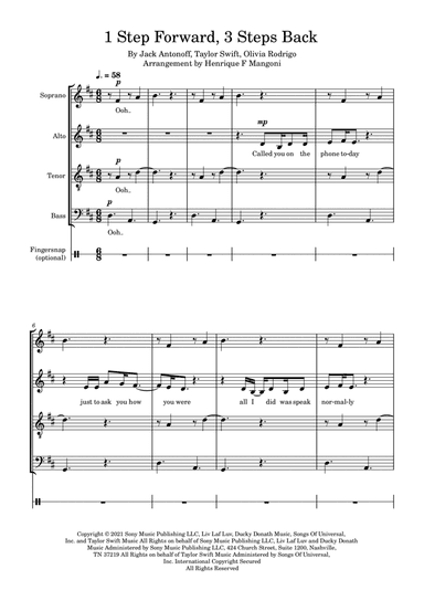 1 Step Forward, 3 Steps Back (arr. Henrique F Mangoni)