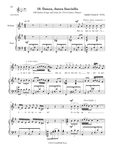 24 Italian Songs and Arias for 21st-Century Singers, No. 18 Danza, danza fanciulla gentile