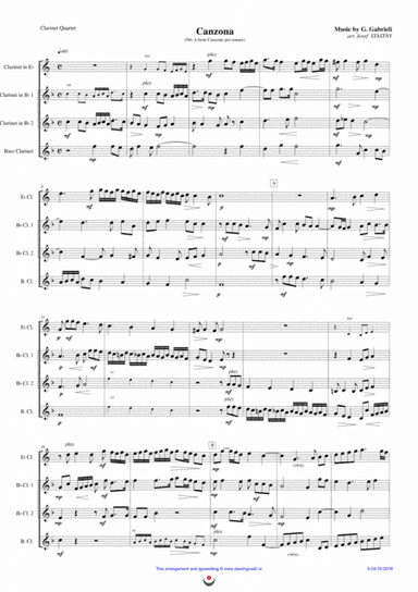 Canzona (Nb. 4) (arr. Josef STASTNY)
