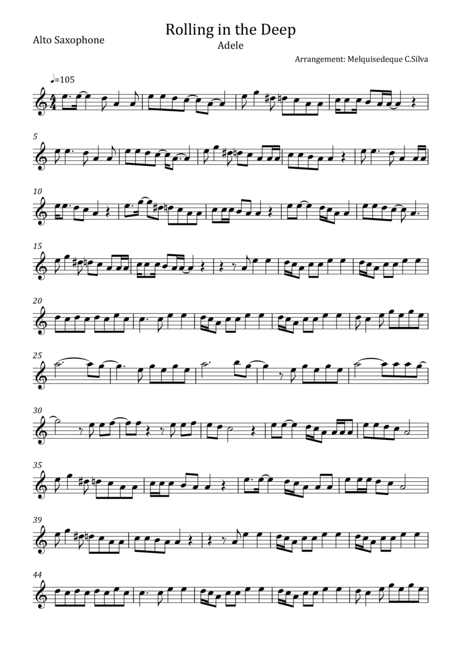 Rolling In The Deep (arr. Melquisedeque C.Silva)