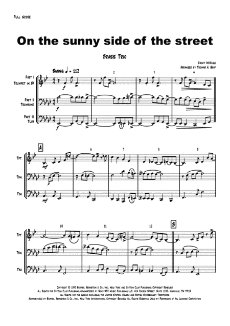 On The Sunny Side Of The Street (arr. Thomas H. Graf)
