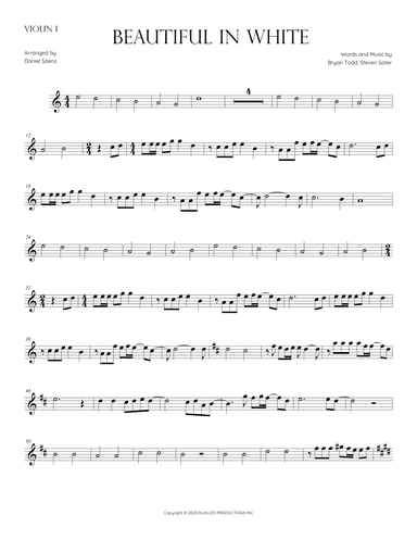 Beautiful In White (arr. Daniel Sáenz)