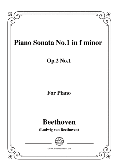 Beethoven-Piano Sonata No.1 in f minor Op.2 No.1,for piano (arr. MSM)