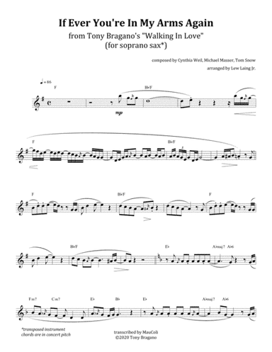 If Ever You're In My Arms Again (arr. Tony Bragano)