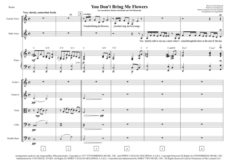 You Don't Bring Me Flowers (arr. Jan Angermüller)