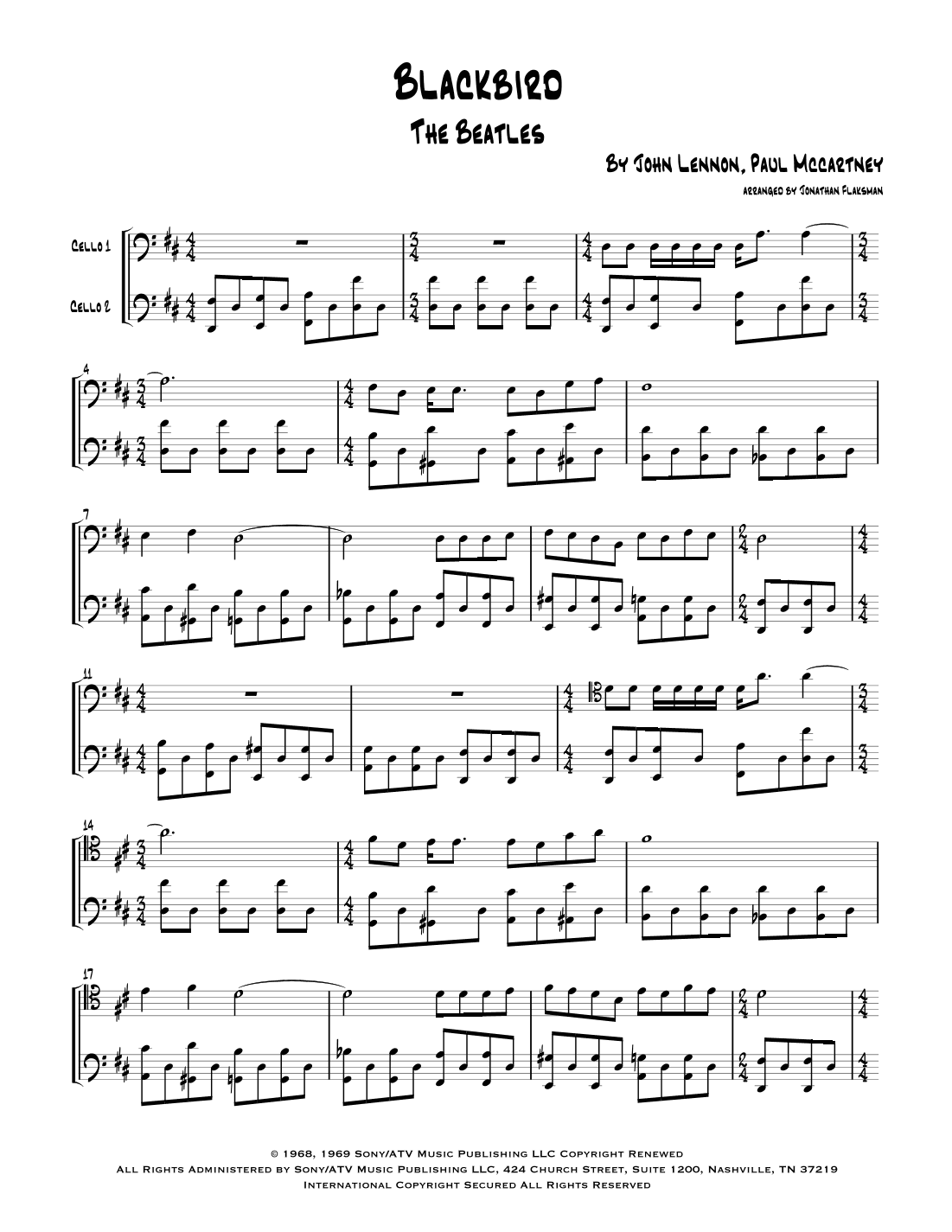 Blackbird (arr. Jonathan Flaksman)