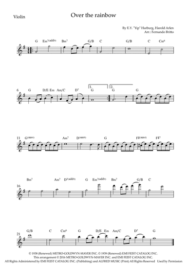 Over The Rainbow (arr. Fernando Britto)