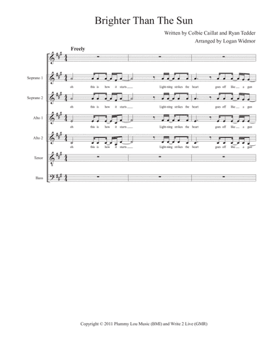 Brighter Than The Sun (arr. Logan Widmor)