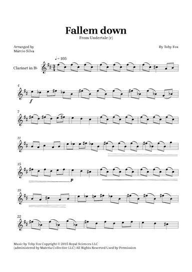 Fallen Down (arr. Márcio Silva)