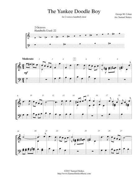 The Yankee Doodle Boy (Yankee Doodle Dandy) - for 2-octave handbell choir (arr. Samuel Stokes)