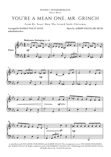 You're A Mean One, Mr. Grinch (arr. Danilo "Daca" Alves)