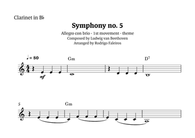 Symphony no. 5 - 1st movement (theme) (arr. Rodrigo Faleiros)