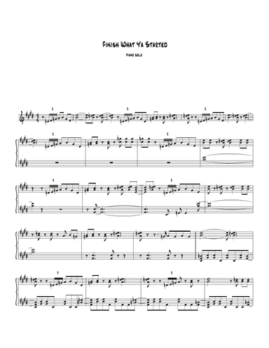 Finish What Ya Started (arr. Biegler)