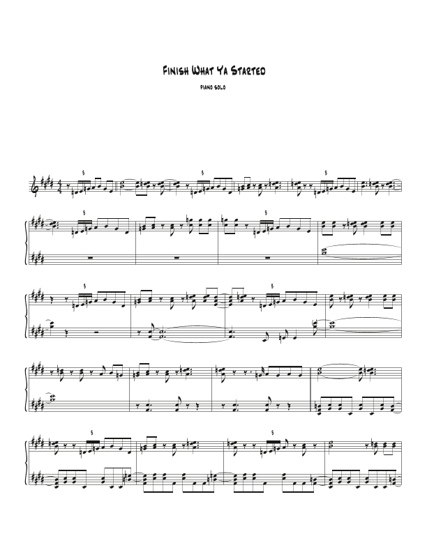 Finish What Ya Started (arr. Biegler)