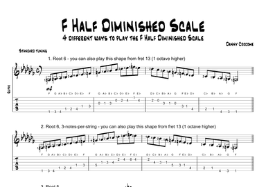 F Half Diminished Scale (4 Ways to Play)