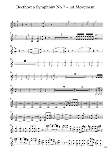 Beethoven symphony No.7 - 1st Movement (Transposed Horn in C) (arr. Jay Heo)