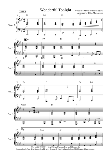 Wonderful Tonight (arr. Ellen Macphersonn)