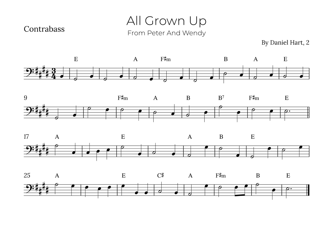 All Grown Up (arr. Alex Nunes Rodrigues)