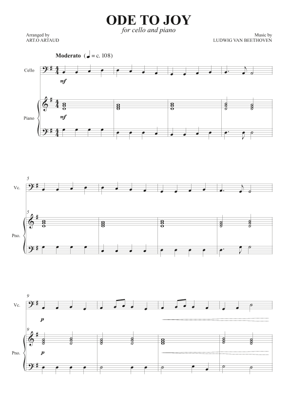 Ode to Joy (arr. Art.o Artaud)