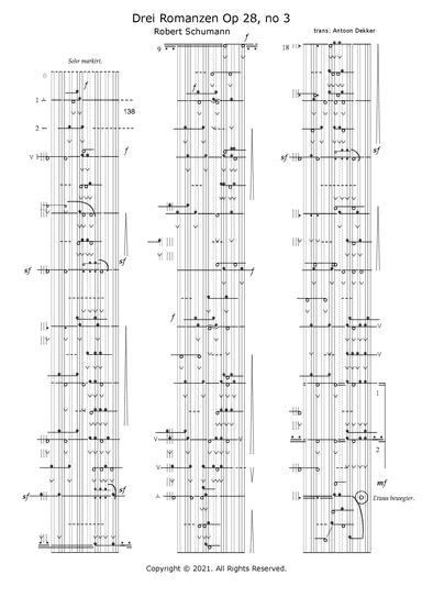 Drei Romanzen Op 23 no 3 (arr. Antoon Dekker)