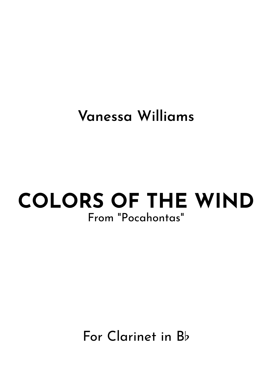 Colors Of The Wind (arr. Jireh J.)