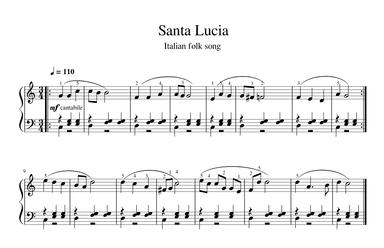 Santa Lucia (arr. Iryna Martynova)