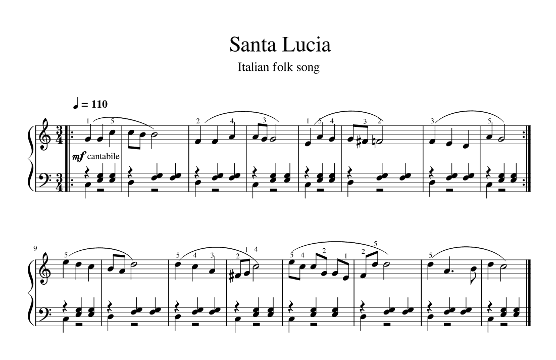 Santa Lucia (arr. Iryna Martynova)