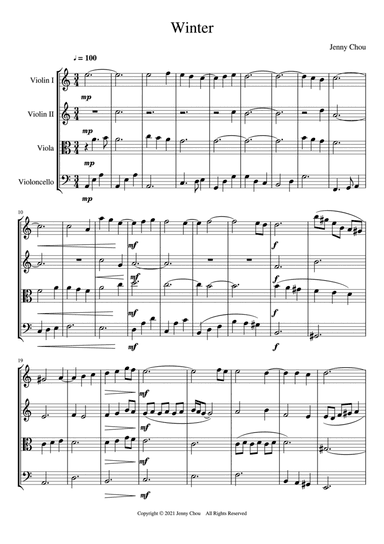 Winter - for String Quartet