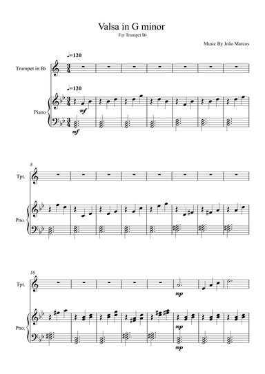 Waltz in G minor For Trumpet Bb