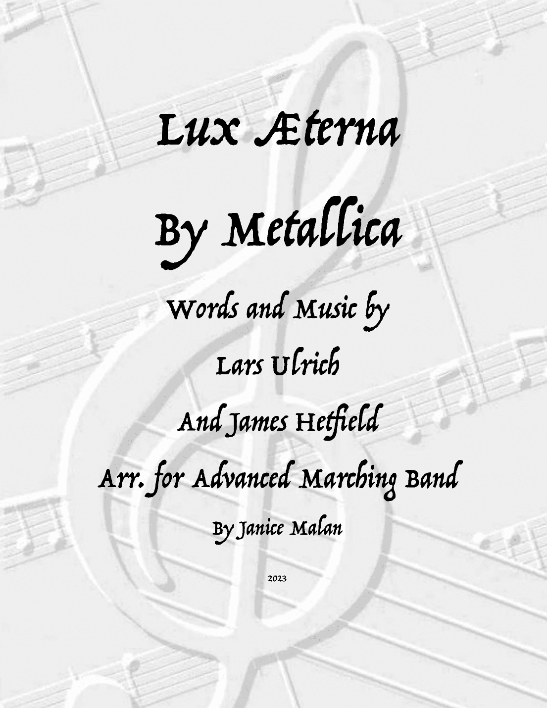 Lux Æterna (arr. Janice e Malan)