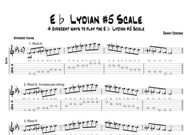 Eb Lydian #5 Scale (4 Ways to Play)
