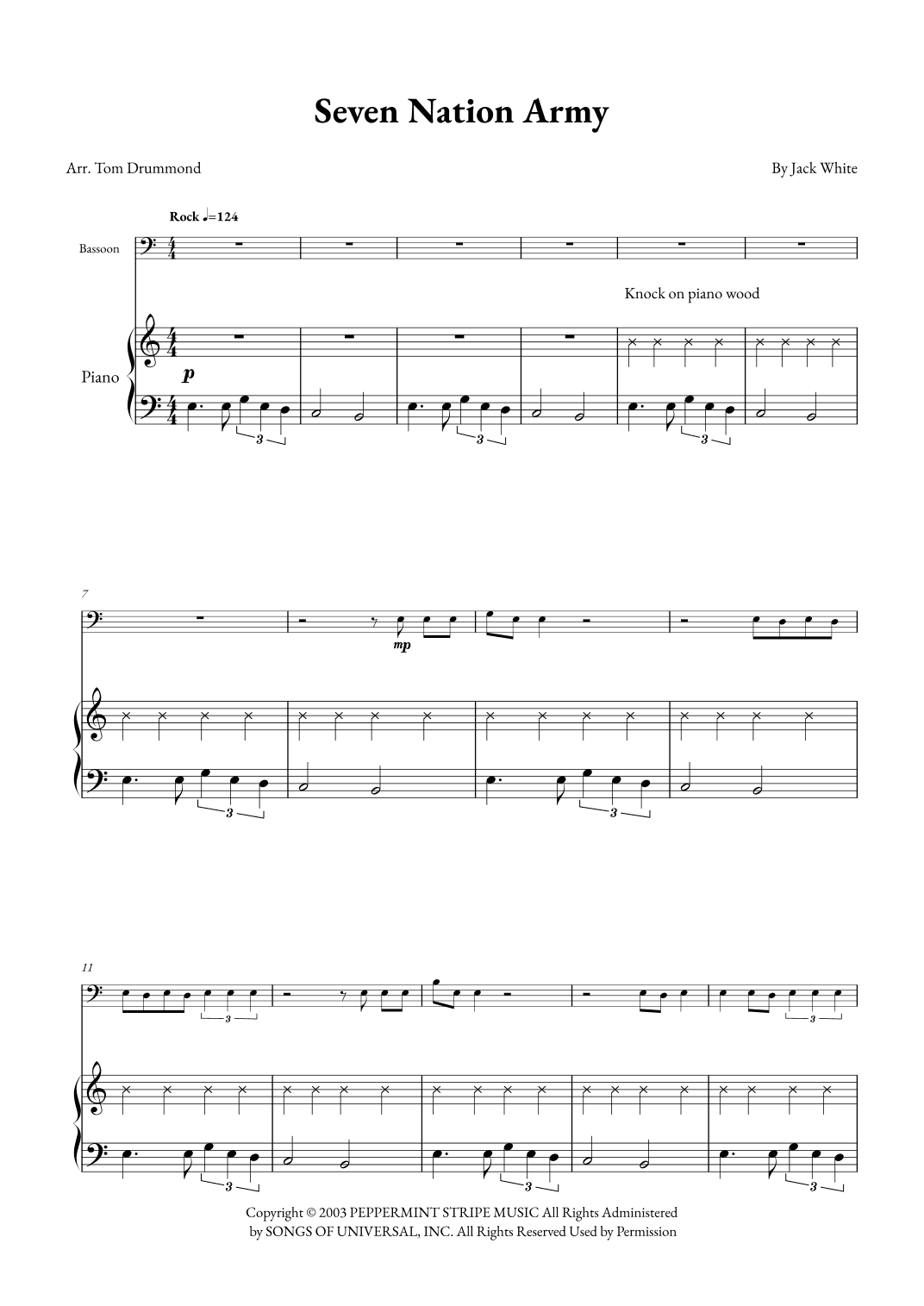 Seven Nation Army (arr. Tom Drummond)