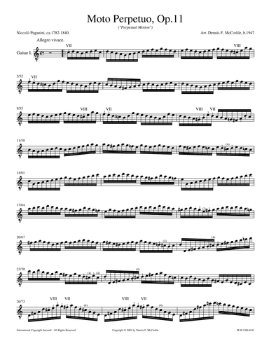 Moto Perpetuo, Op.11 (Perpetual Motion) (arr. Dennis McCorkle)