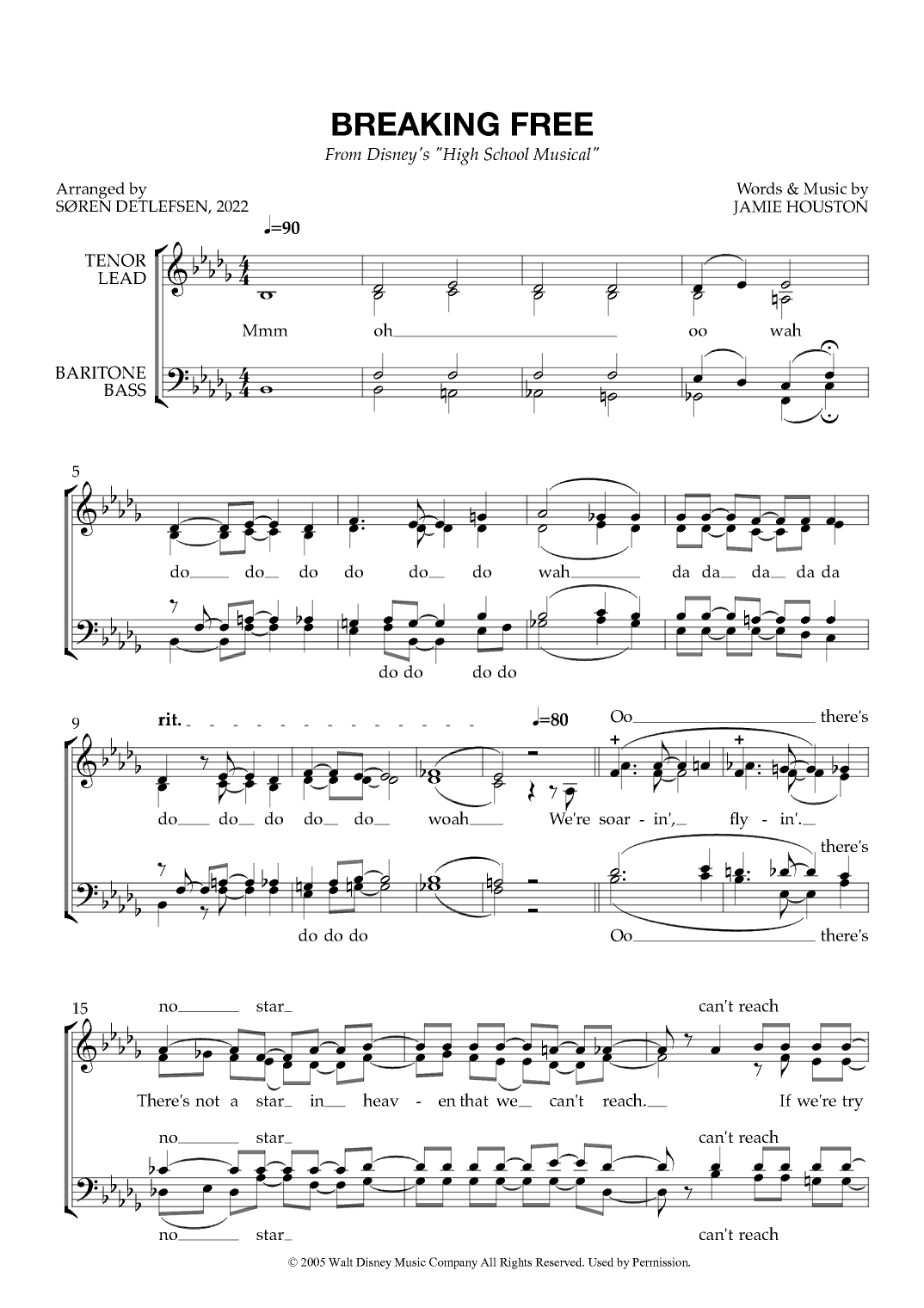 Breaking Free (arr. Søren Detlefsen)