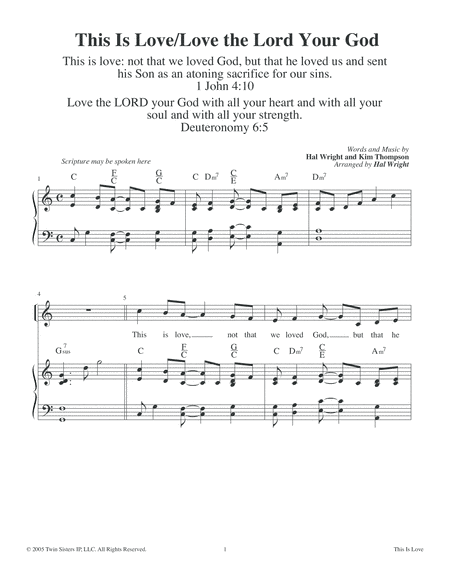 This Is Love / Love The Lord Your God