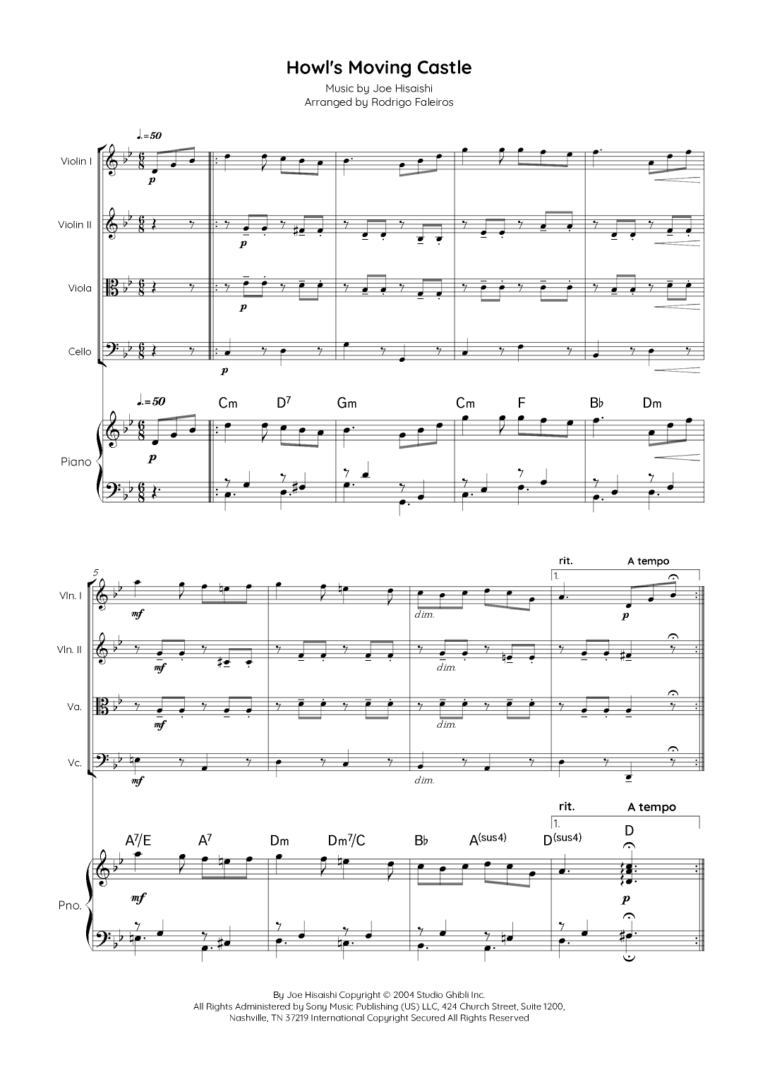 Howl's Moving Castle (arr. Rodrigo Faleiros)