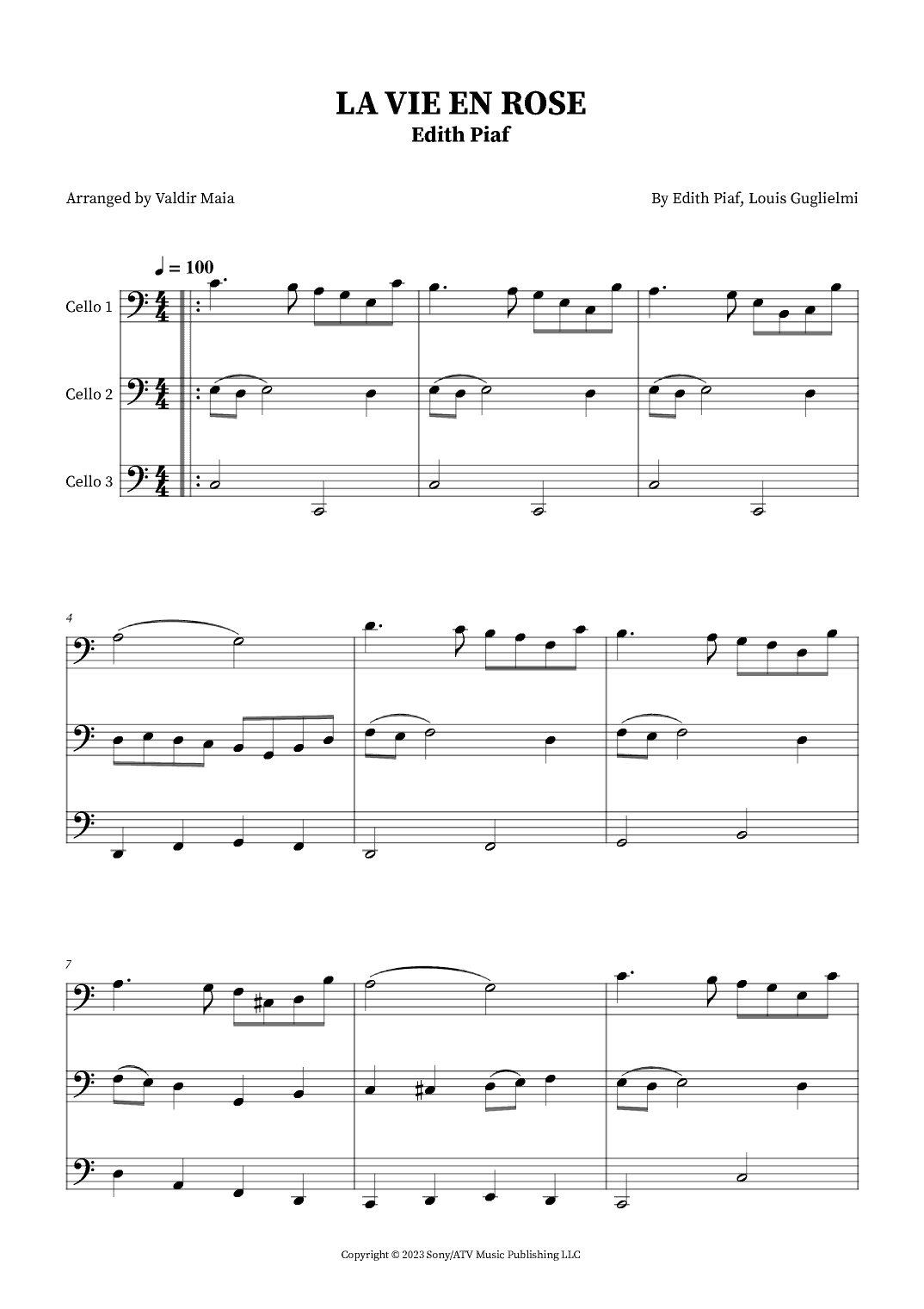 La Vie En Rose (arr. Valdir Maia)