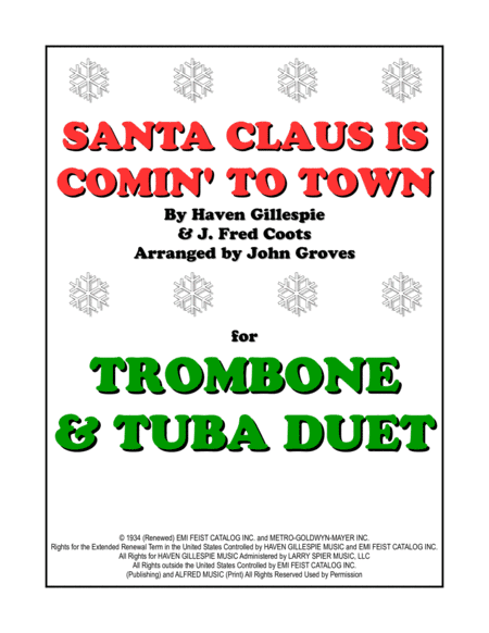 Santa Claus Is Comin' To Town (arr. John Groves)
