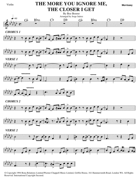The More You Ignore Me, The Closer I Get (arr. Jorge Juárez)
